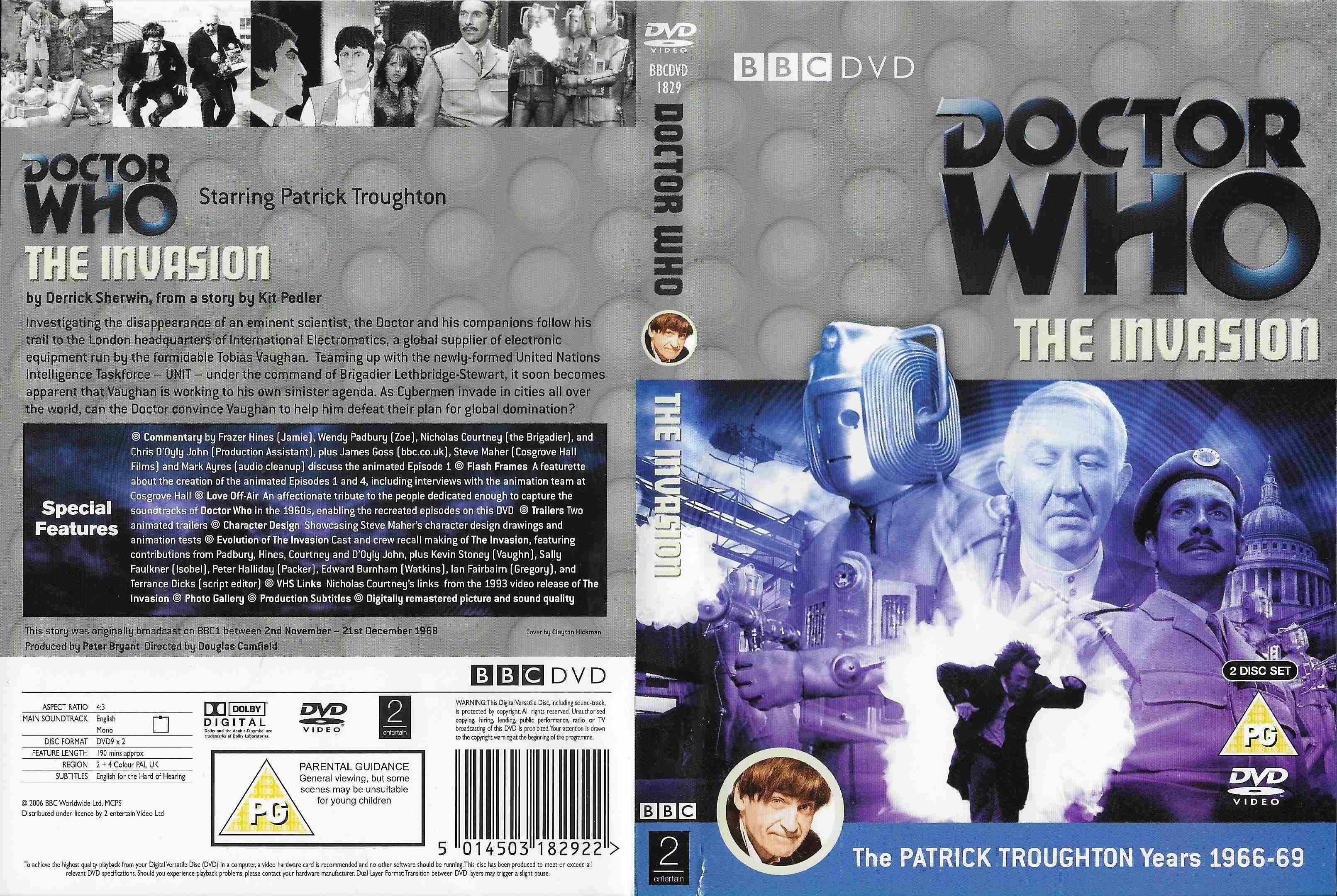 Picture of BBCDVD 1829 Doctor Who - The invasion by artist Derrick Sherwin from the BBC records and Tapes library